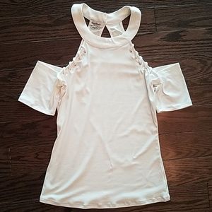 Bebe cold shoulder top